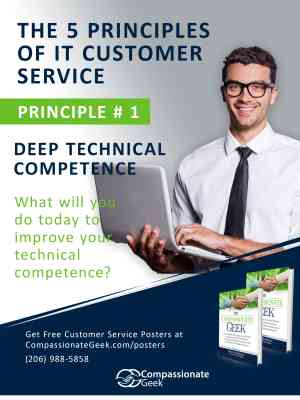 a poster for a customer service training