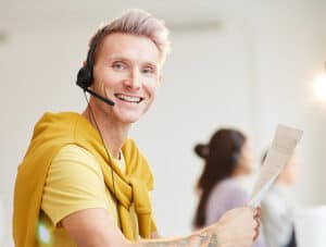 customer service support line operator